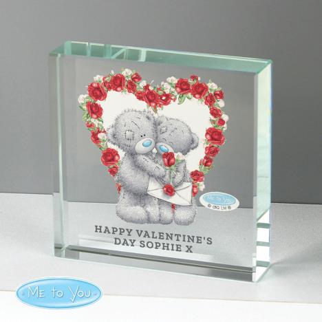 Personalised Me to You Rose Heart Large Crystal Token Extra Image 1